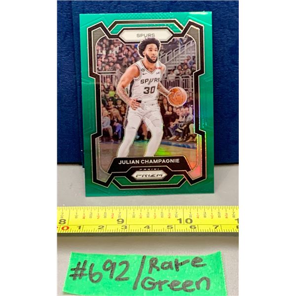 NBA Basketball - Panini Prizm 2023 Julian Champagnie Rare Green Rainbow Parallel