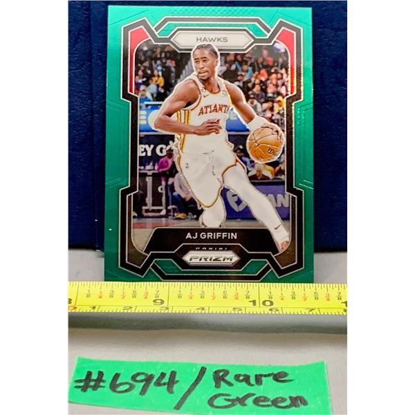 NBA Basketball -  Panini Prizm 2023 A J Griffin Rare Green Rainbow Parallel