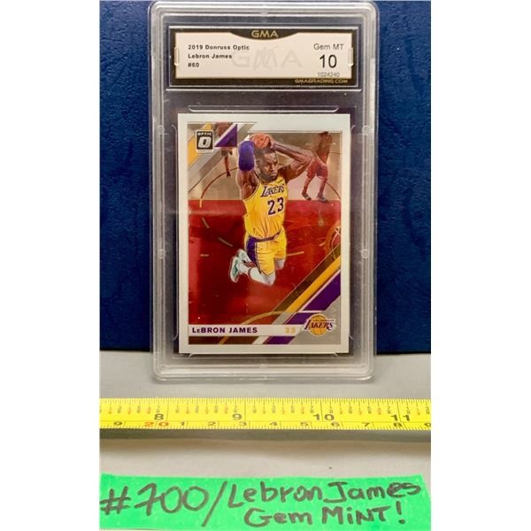 NBA Basketball - 2019 LeBron James Donruss Optic #60 GMA Graded Gem Mint 10