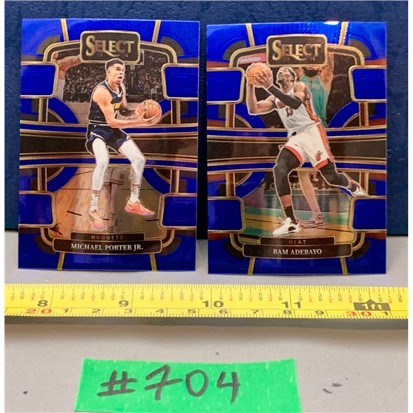 NBA Basketball - 2023 Panini Prizm Select x 2 Chrome Michael Porter Jr & Bam Adebayo