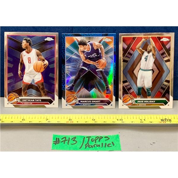 NBA Basketball - 3 x Topps Chrome Parallel Cards