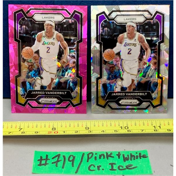 NBA Basketball - 2023 Panini Prizm Jarred Vanderbilt White & Pink Cracked Ice