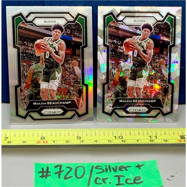 NBA Basketball - 2023 Panini Prizm MarJon Beauchamp Silver & Cracked Ice