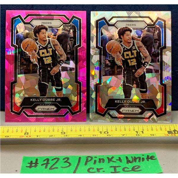 NBA Basketball - 2023 Panini Prizm Kelly Oubre Jr White & Pink Cracked Ice