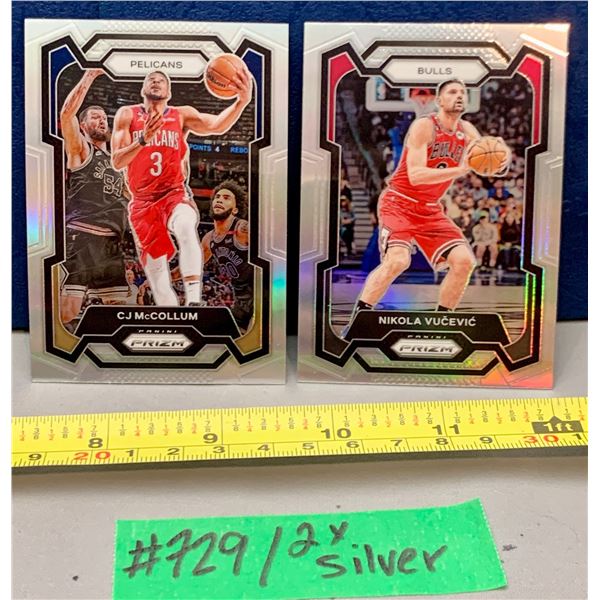 NBA Basketball - 2023 Panini Prizm CJ McCollum & Nikola Vucevic Silver