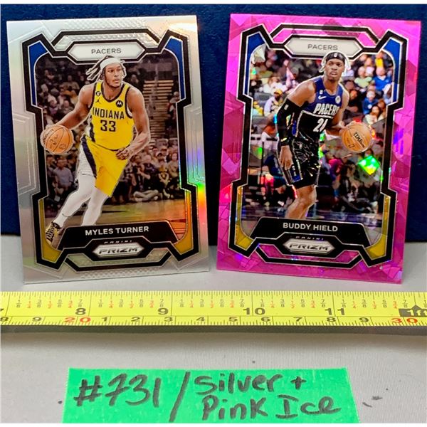 NBA Basketball - 2023 Panini Prizm Myles Turner Silver &Buddy Hield Pink Cracked Ice