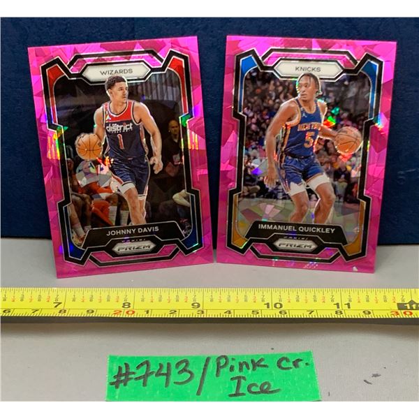 NBA Basketball - 2 x 2023 Panini Prizm Pink Cracked Ice