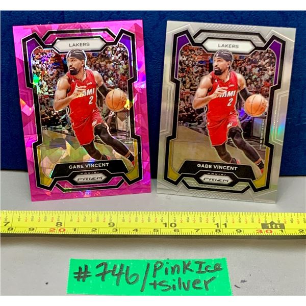NBA Basketball - 2023 Panini Prizm Gabe Vincent Silver & Pink Cracked Ice
