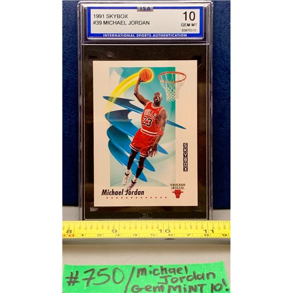 NBA Basketball - RARE 1991 SKYBOX #39 MICHAEL JORDAN CHICAGO BULLS ISA 10 GEM MINT!