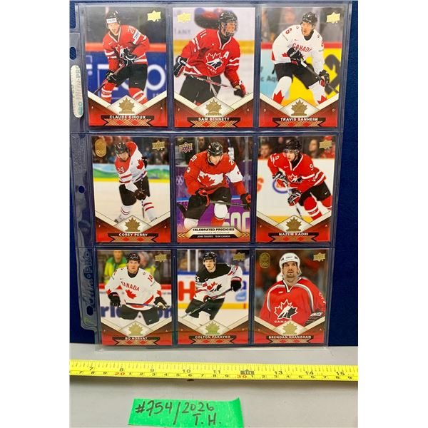NHL HOCKEY - 9 x Tim Hortons 2026 Mixed Team Canada Stars Lot 2 Tavares Bennett Perry Giroux