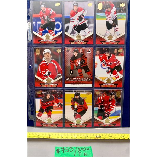 NHL HOCKEY - 9 x Tim Hortons 2026 Mixed Team Canada Stars Lot 3 Suzuki Kadri Stone