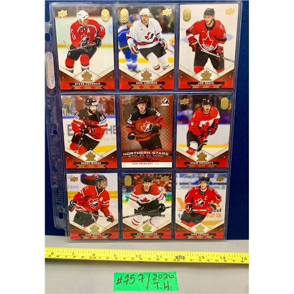 NHL HOCKEY - 9 x Tim Hortons 2026 Mixed Team Canada Stars Lot 5 Reinhart Lindross Yzerman Thornton