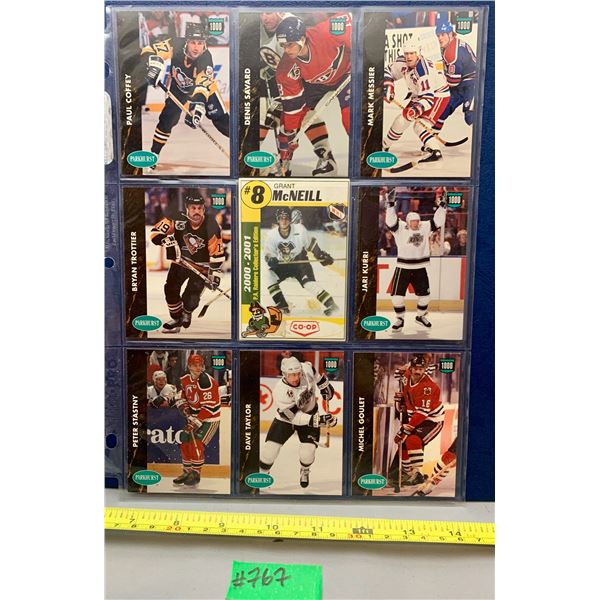 NHL HOCKEY - 9 x Parkhurst 1000 Point Club Cards & Bonus Prince Albert Raiders Grant McNeill Card