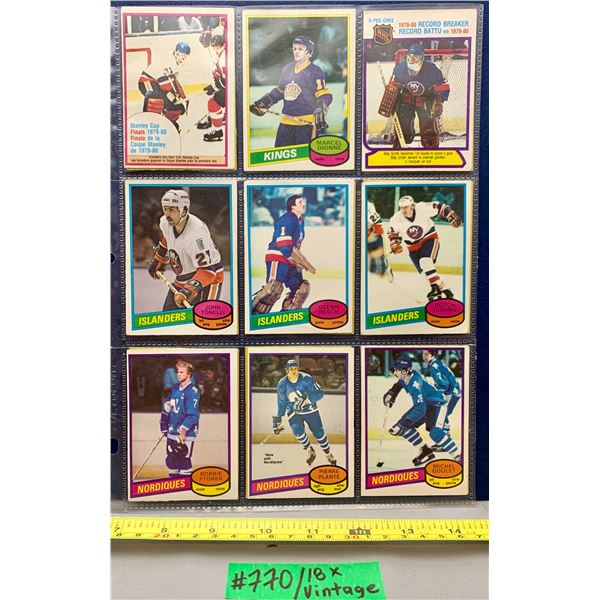 NHL HOCKEY - 18 x Mixed Vintage Hockey Cards
