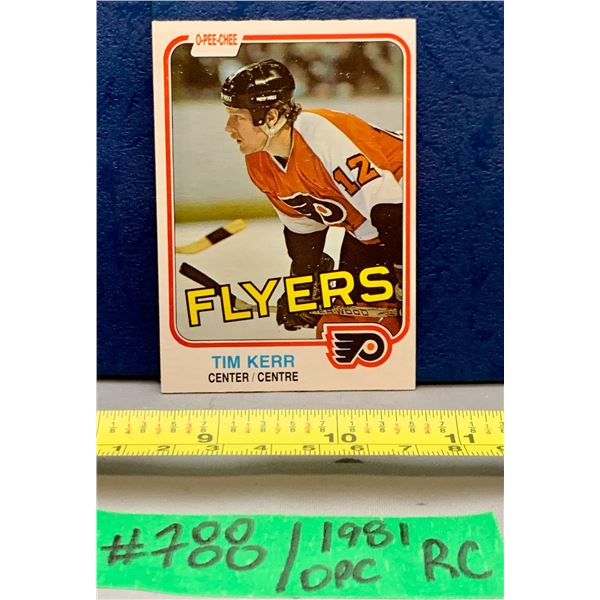 NHL HOCKEY - OPC 1981 Tim Kerr Rare Rookie Card