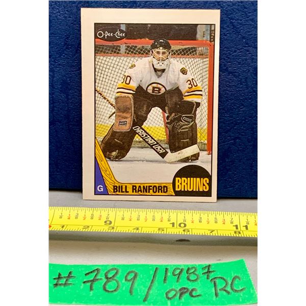 NHL HOCKEY - OPC 1987 Bill Ranford Rookie Card