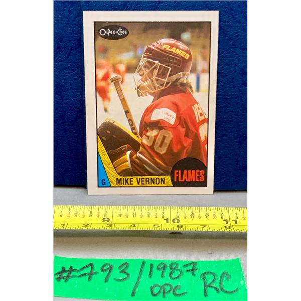 NHL HOCKEY - OPC 1987 Mike Vernon rare Rookie Card