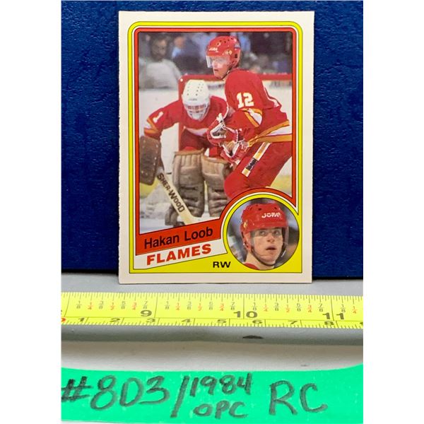 NHL HOCKEY - OPC 1984 Hakan Loob Rare Rookie Card
