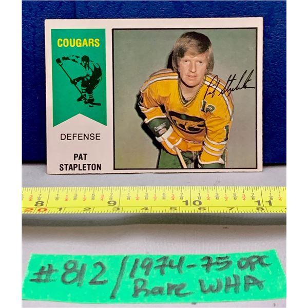 NHL HOCKEY - OPC 1974-75 Rare WHL Pat Stapleton