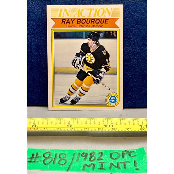 NHL HOCKEY - OPC 1982 Ray Bourque In Action Mint!