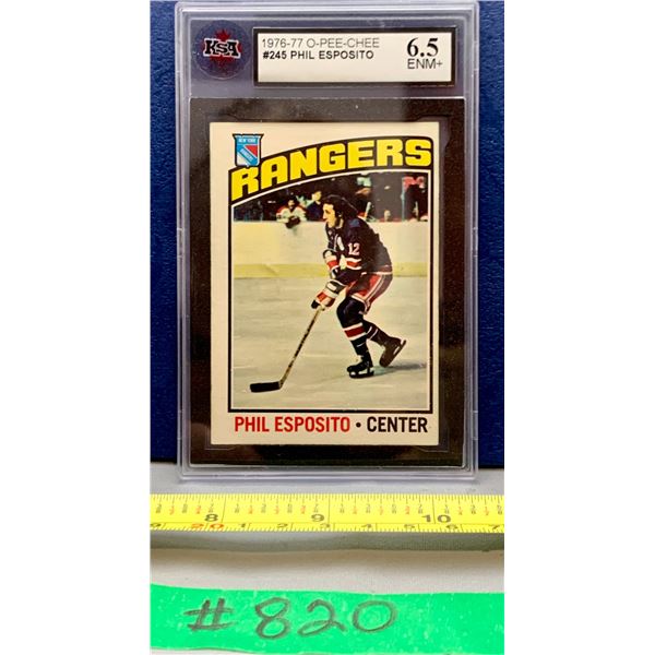 NHL HOCKEY - OPC 1976-77 Phil Esposito KSA 6.5