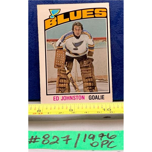 NHL HOCKEY - OPC 1976 Ed Johnston Rare