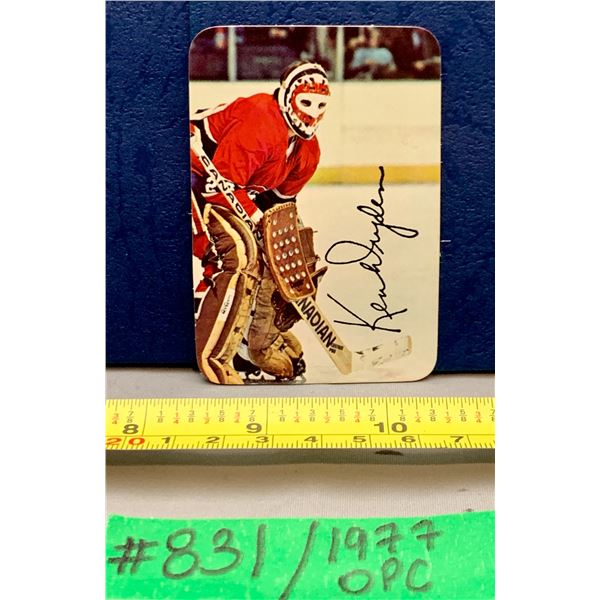 NHL HOCKEY - OPC 1977 Ken Dryden Sticker Card MINTY!