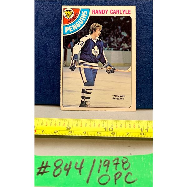 NHL HOCKEY - OPC 1978 Randy Carlyle