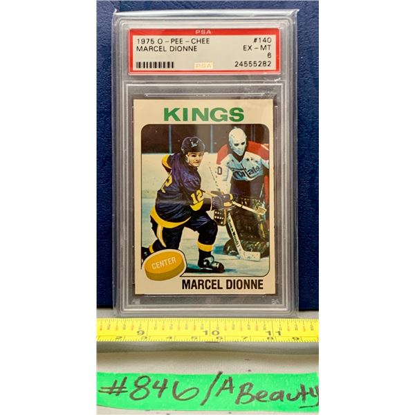 NHL HOCKEY - OPC 1975 #140 Marcel Dionne PSA 6 Mint and Great Card!