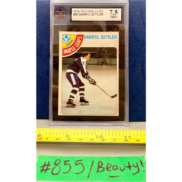 NHL HOCKEY - 1978-79 OPC Darryl Sittler KSA Graded 7.5