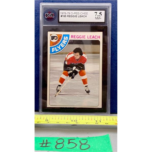 NHL HOCKEY - OPC 1978-79 Reggie Leach Graded KSA 7.5