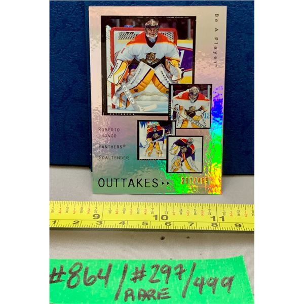 NHL HOCKEY - Rare Roberto Luongo Outtakes #297/499 Chrome Card