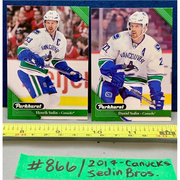NHL HOCKEY - 2017 Parkhurst x 2 Sedin Brothers Vancouver Canucks