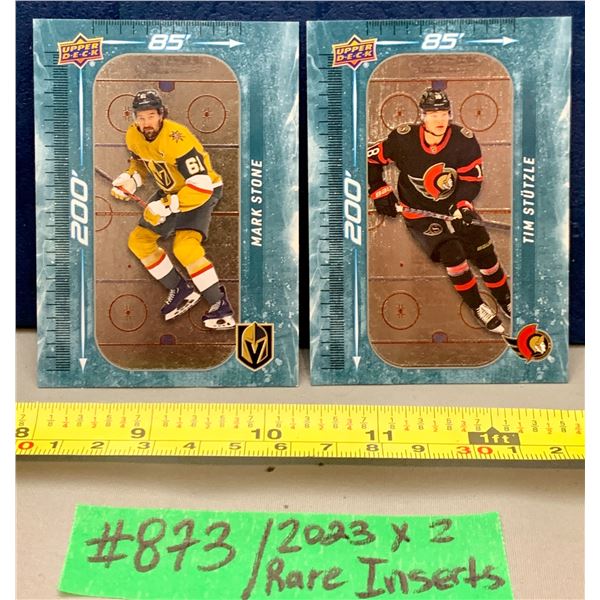 NHL HOCKEY - 2023-24 Mark Stone & Tim Stutzle Rare Insert Cards