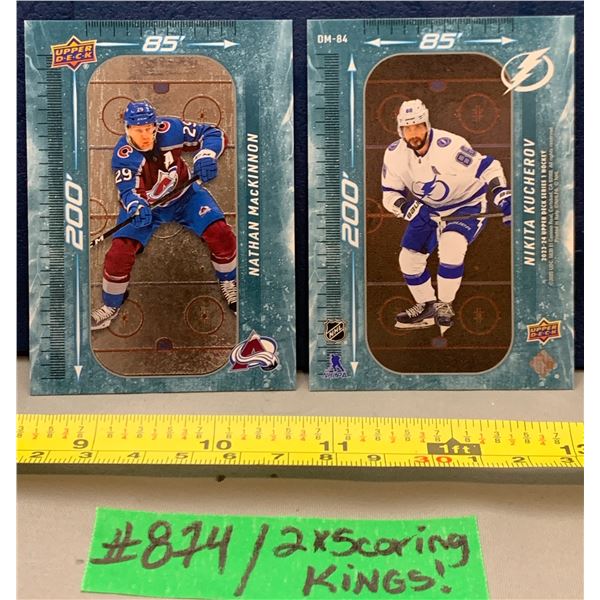 NHL HOCKEY - 2023-24 Top Scorers Nathan MacKinnon & Nikita Kucherov Insert Cards