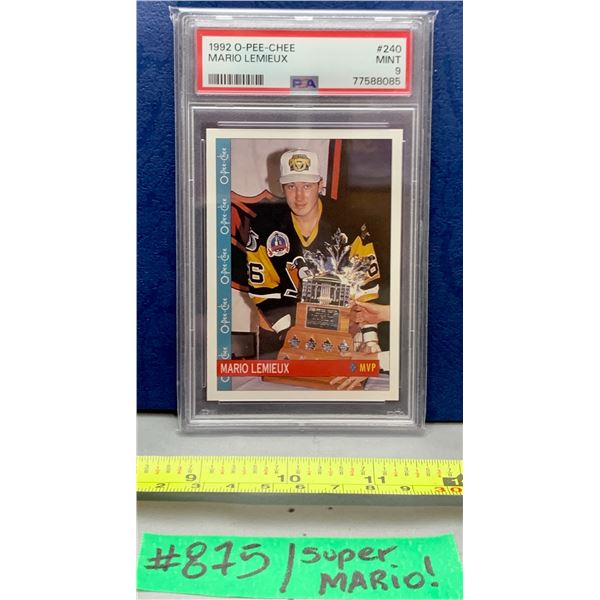 NHL HOCKEY - 1992 Mario Lemieux MVP Winner PSA 9 MINT!