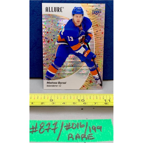 NHL HOCKEY - 2023-24 Mathew Barzal Allure Gold Glitter Bomb #016/199 Rare!
