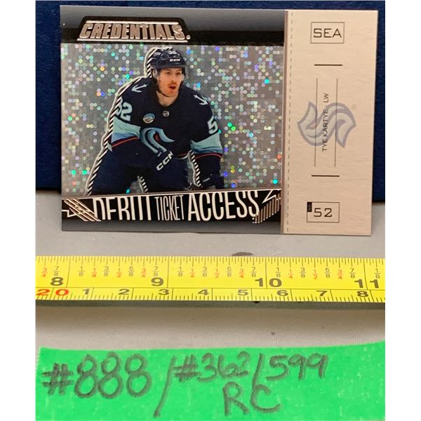 NHL HOCKEY - Tye Kartye Silver Sparkler #362/599 Rookie Card