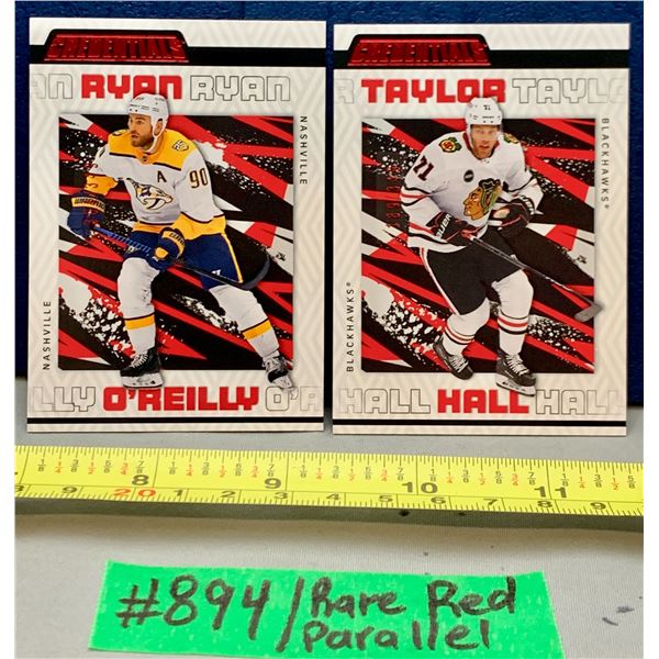 NHL HOCKEY - 2 x Credentials Red Foil Rare Cards - O'Reilly & Taylor Hall