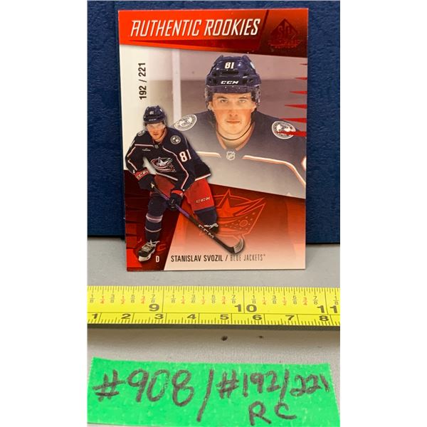 NHL HOCKEY - Authentic Rookies Svozil #192/221 RARE RED Parallel