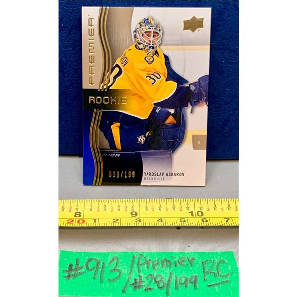 NHL HOCKEY - Premier Rookie #020/199 Yaroslav Askarov Rare!