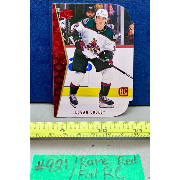 NHL HOCKEY - Logan Cooley Rare Red Foil Die-CutRookie Card