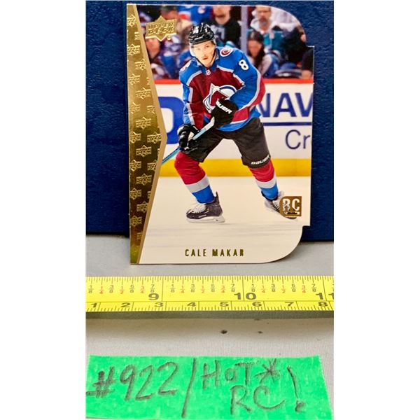 NHL HOCKEY - Cale Makar Rare Gold Foil Die-Cut Rookie Card