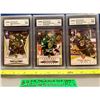 Image 1 : NHL HOCKEY - 3 x Mitch Marner GOLD Set RARE Graded 10 All 3 Numbered #069/100 Rookie Cards!