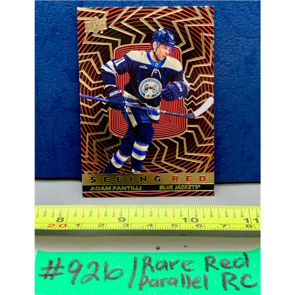 NHL HOCKEY - Adam Fantilli Seeing Red Gold Parallel Rookie Card