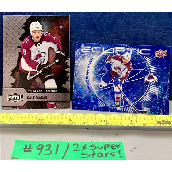 NHL HOCKEY - Cale Makar & Nikko Rantanen Foil Holo Cards