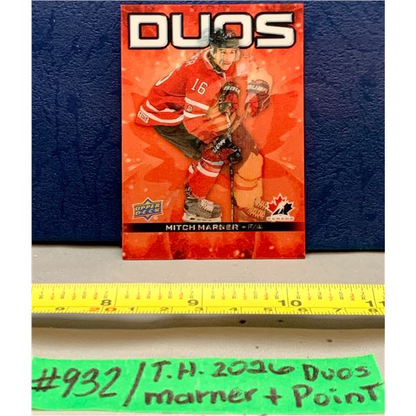 NHL HOCKEY - Rare & Sought After Tim Hortons DUOS - Marner & Point