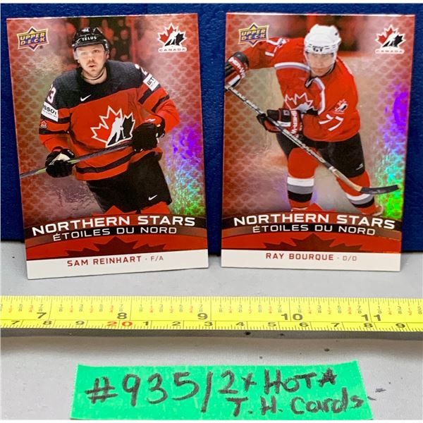 NHL HOCKEY - 2 x Northern Stars Foil Holo - Reinhart & Bourque