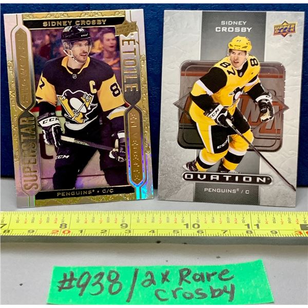 NHL HOCKEY - 2 x Rare Sidney Crosby Cards - Gold Tim Hortons and Ovation