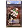 Image 2 : NHL HOCKEY - 2021-22 Rare Miro Heiskanen Metal Universe Auto Card Graded 9.5 MINT!